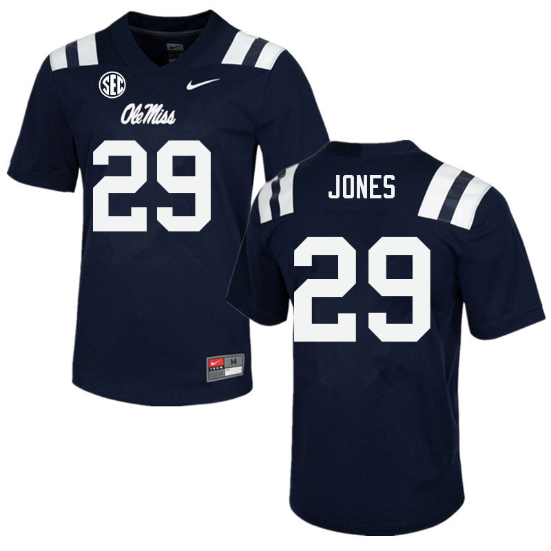 Men #29 Matt Jones Ole Miss Rebels College Football Jerseys Sale-Navy